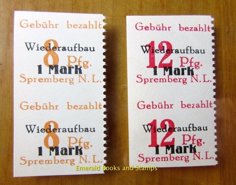 EBS Germany 1946 Locals – Spremberg – Michel 17A-18A Imperf. Between – MNH**
