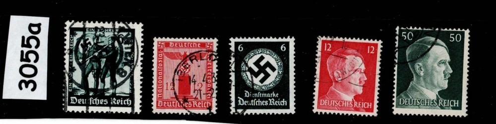 Stamps Adolf Hitler & Officials Third Reich Germany 1933-1945 WWII #3055a