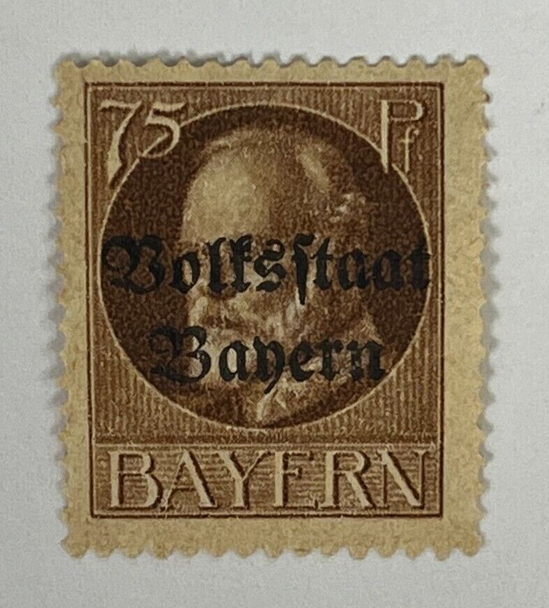 Germany / Deutsches Reich / Bavaria Bayern Scott #207 1920 Overprint (Mint) X33