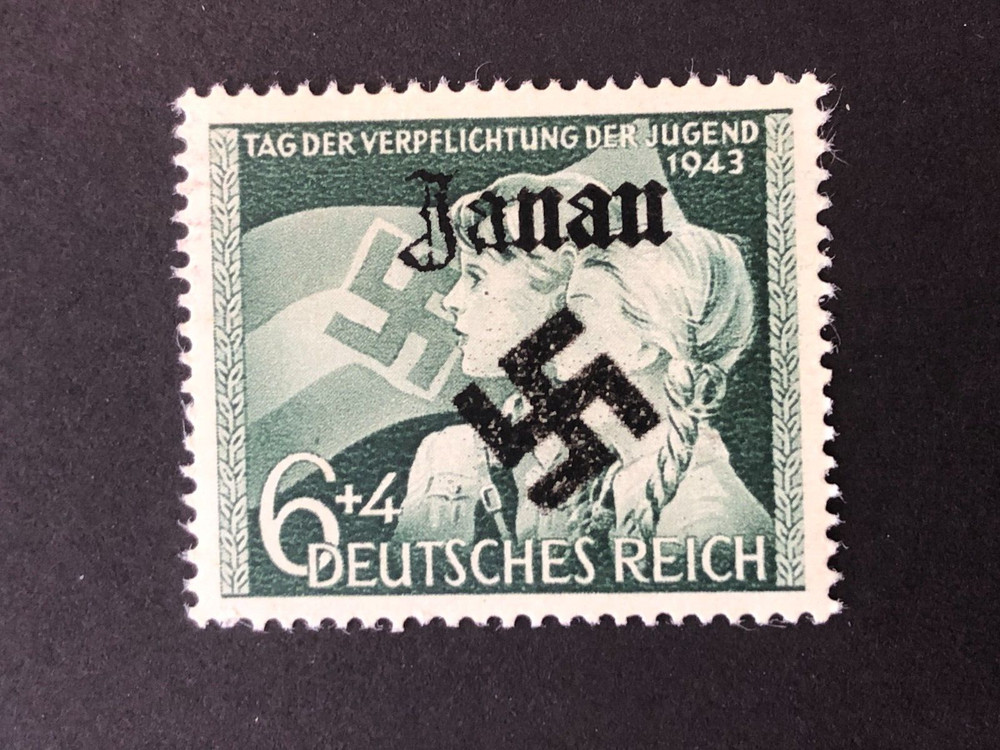 Germany WWII propaganda fantasy overprint (JANAU) 6+4 Rpf. MNH /s1 #126