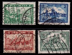 EBS Germany 1924 – Buildings – Bauwerke – Michel 364-367 X – Used – cv $57 – (u9