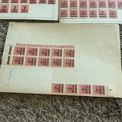 GERMAN HYPERINFLATION STAMP LOT – $2M, $200M, $220M, $2B OVRERPRINTS MINT USED