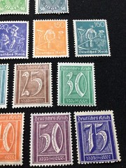 Germany – 1922-23 Post Horn, Numerals 33 Pc Stamp Lot, Wmk, Mint Hinged MH