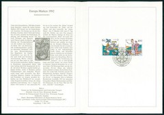 GERMANY FOLDER 1992/16 EUROPA CEPT ENTDECKUNG AMERIKAS NATIVES