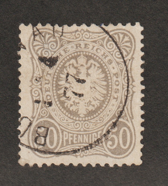 1975-7 Germany Sc# 34 – 50pf & Coat of Arms, Eagle. Used Cv$11.00