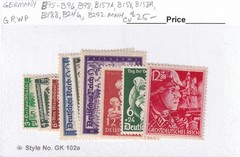 MATT’S STAMPS GERMANY SEMIPOSTAL ISSUES OF 1936-1945, MNH CV$25