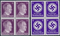 Stamp Selection Germany Block WWII 3rd Reich Hitler Official 6PF Pair MNH
