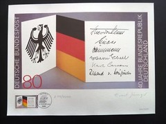 ART-EDITION 1989 GERMANY 1421 40 JAHRE GERMANYESREPUBLIK – HAND-SIGNED !!
