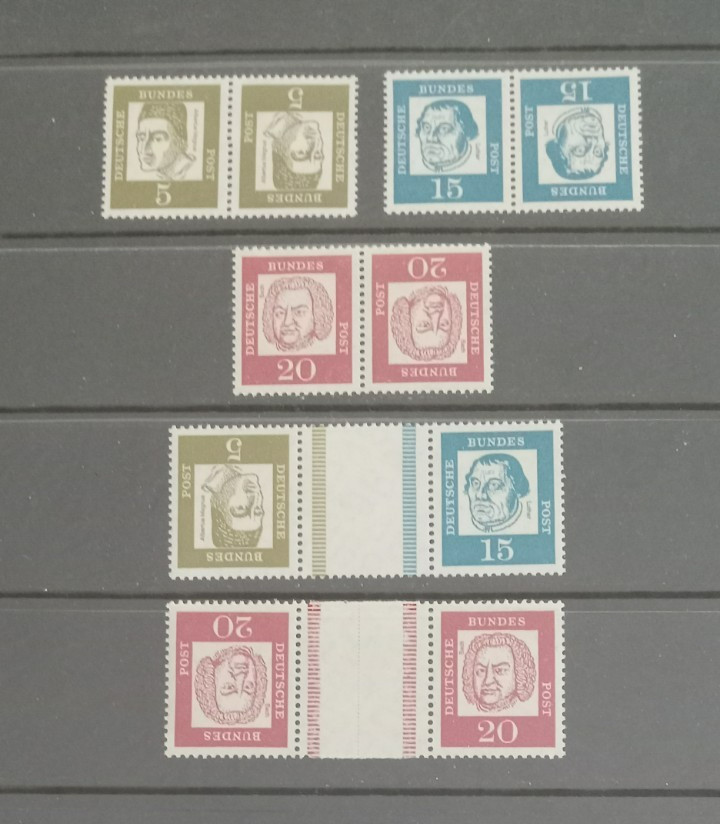 Germany 1961 1964 Famous Germans Tete Beche MNH Mint Never Hinged Stamp Lot