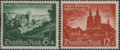Stamp Germany Mi 748-9 Sc B174-5 1940 WWII Fascism Eupen Malmedy Belgium MNG