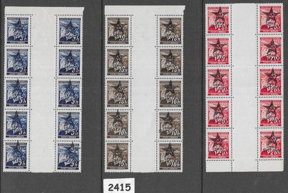 MNH stamps Bohemia & Moravia Modern Fantasy Overprints Germany Occupation #2415