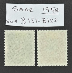 Germany Saar 1958 B121-B122( Mi 433-434) MLH Nursery & Folk Songs