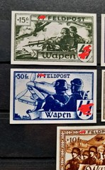 Field Post Belgian-Flemish Legion Donation Vignettes SS around 1943 – Reproduction