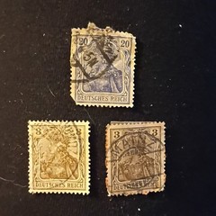 30 Germany Deutsches Reich/DDR Used Postage Stamp Lot Handstamped 3-40 Pf