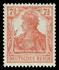EBS Germany 1916 – Germania (V) – 7½ Pfennig – Michel 99 MNH**