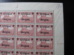 BELGIU GERMANY WWI OCCUPATION Mi. #23IBb mint MNH stamp sheet! CV $540.00