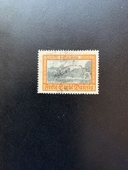 Stamps, Danzig 4 Scott #194a, red orange and black.