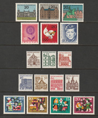 Germany, 1964-66 Postage & Semi-Postal Stamps, MNH, Architecture, Fairy Tales