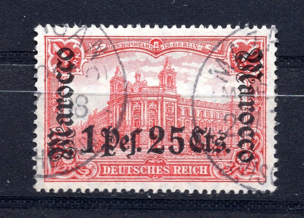 Offices in Morocco 1906, Mi. # 43, VF + used, with wmk, „CC“, exp. Bothe, BPP