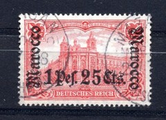 Offices in Morocco 1906, Mi. # 43, VF + used, with wmk, „CC“, exp. Bothe, BPP