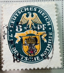 Germany Lot of 12 City Seals 1925-29 SC Range B12-B30 Semi-Postal CXL’d