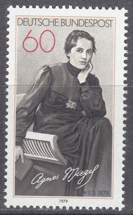 Germany 1979 MNH Mi 1001 Sc 1287 Agnes Miegel. German author, journalist **