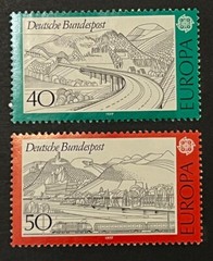 Travelstamps: 1977 Germany EUROPA Stamps Scott #1248-1249 Mi 934-935 Mint MNH OG