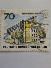 GERMANY DEUTSCHE stamps, mix of 6 stamps between the years 1959-1974.
