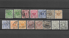 Germany 1889-1900 Eagle Numerals 15 x Values Used