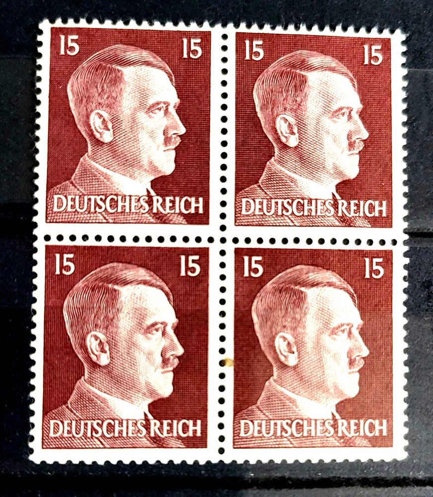 German block of 4 Stamps Officials MNH Mi:DR789 – Hitler officials 15rpf /BL14