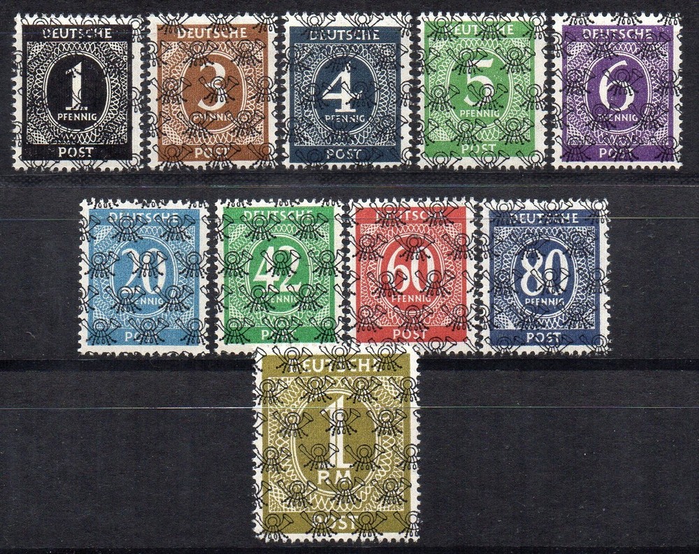 GERMANY USA BRITISCHE ZONE 1948 Sc.I-II-IXII Cv.1700 € MNH SIGNED