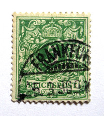 Germany 1889 Reich Post Stamp Scott 47 5pf Frankfurt Cancel