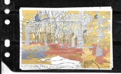 GERMANY GERMAN SC#2079 2000 NATIONAL PARK USED SOUVENIR SHEET PICTORIAL STAMP