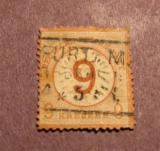German Stamp Scott# 28 Imperial Eagle Brown Surcharge 1874 CV 450.00 L49