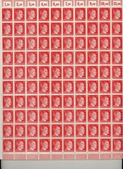 Stamp Germany Mi 788 Sc 511B Sheet 1941 WWII 3rd Reich War Hitler AH German MNG