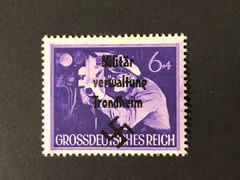 Germany WWII propaganda fantasy overprint (TRONDHEIM) 6+4 Rpf. MNH /s2 #c25