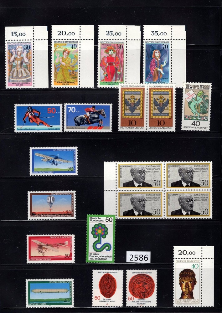 (2586) Germany West, Selection of MNH sets, see description and image