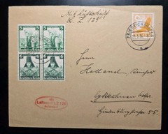 1936 LZ-129 Hindenburg Zeppelin Flown Germany Air Mail Cover