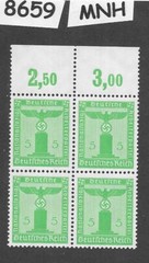 MNH Stamp Block 082/ PF05 1934 WWII official MNH Third Reich Swastika #8659