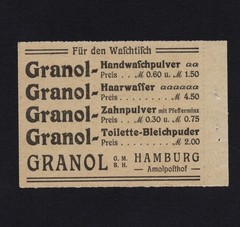 Germany Scott # 100C Booklet Pane Block of 6 VF OG MNH | Cat: $82