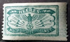 THIRD REICH GERMAN WW2 HEERES NACHRICHTENDIENST ARMY INTELLIGENCE STAMP SWASTIKA
