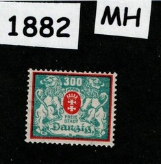 MH stamp Sc 118 Gdansk Poland Danzig 1923 Germany post WWI #1882