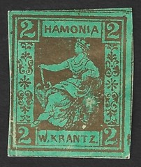 Germany local private post stamp 1863 HAMBURG Hammonia 2pf