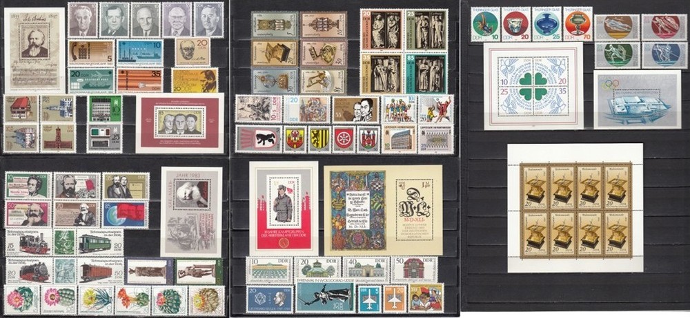 East Germany GDR DDR 1983 – complete year set + 1 minisheet – MNH