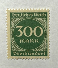 Germany / Deutches Reich Scott 231 Stamp – 300 Mark / 1923 (Mint Hinged) 46_46