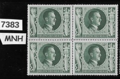 MNH stamp block ScB232 Adolf Hitler 1943 Birthday / WWII Germany / Third Reich