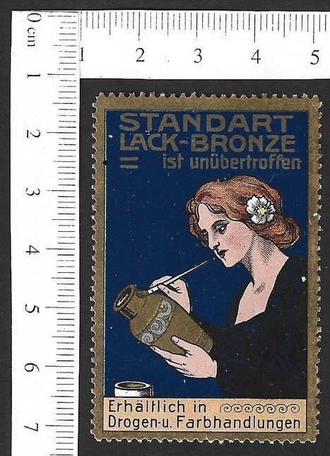 Germany STANDART LACQUER BRONZE vintage advertisement poster stamp