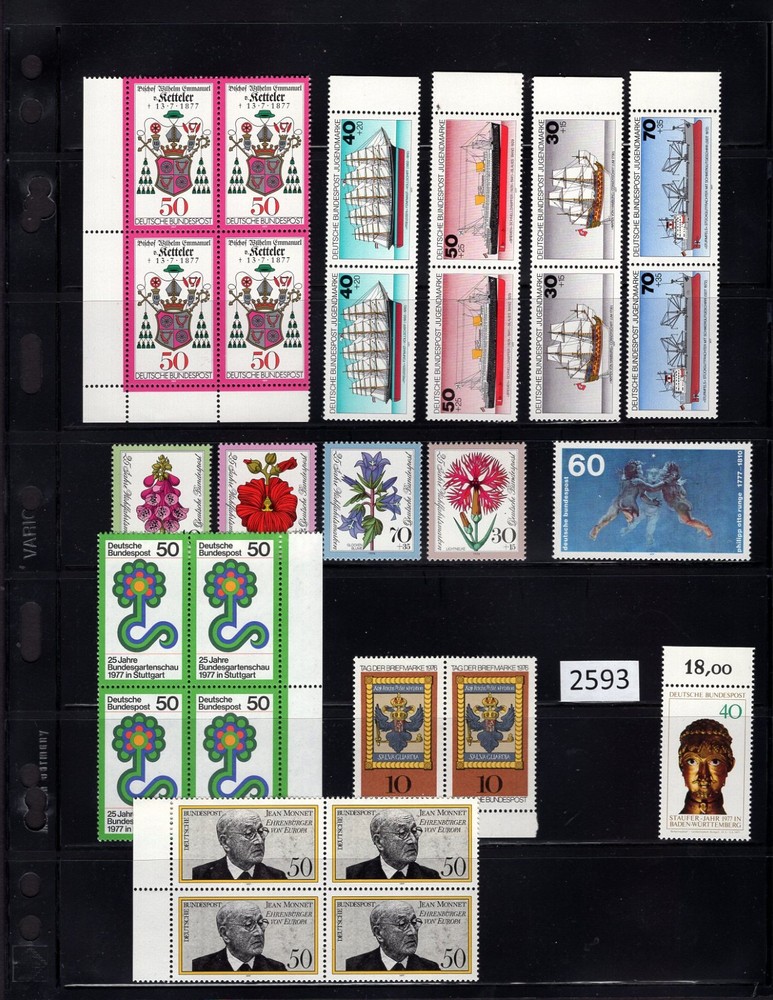 (2593) Germany West, Selection of MNH sets, see description and image