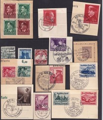 Lot Stamp Germany WWII Hitler Poland Automobile Mercedes Berlin On Paper U