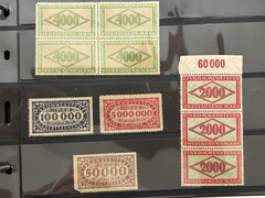 GERMANY – Einskommensteuer Income Tax Stamps Inflation Era Weimar